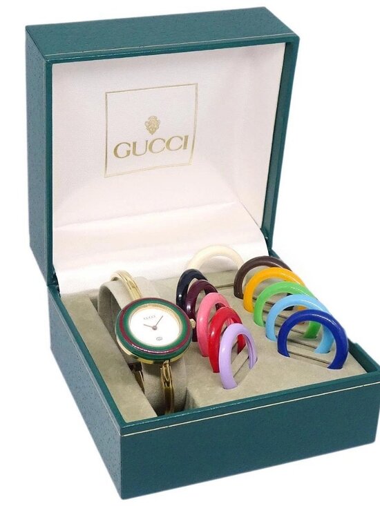 Gucci 1100-L Change Bezel Chameleon Quartz Watch SS 136482 main image 9